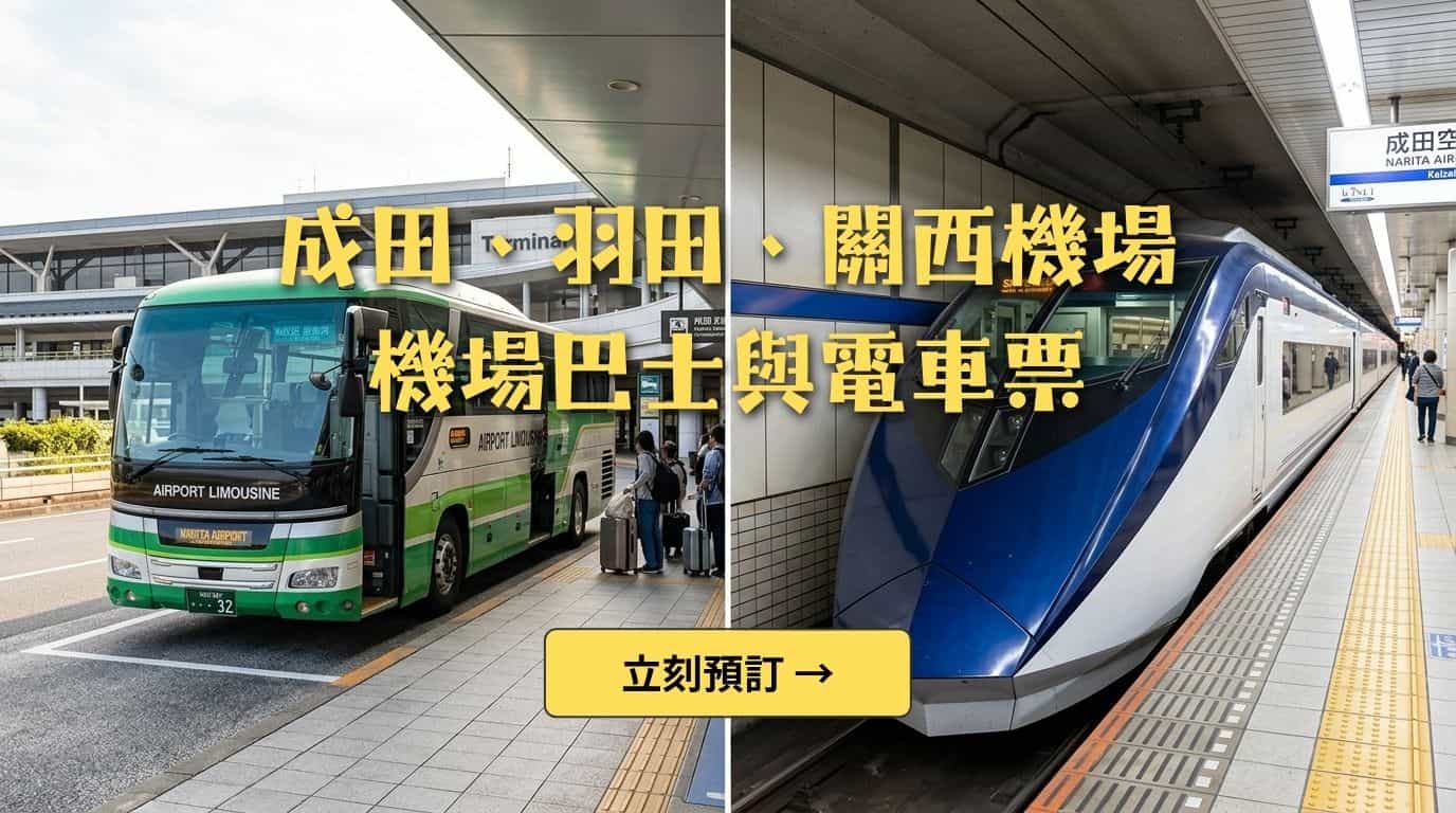 成田、羽田、關西機場 機場大巴與電車車票