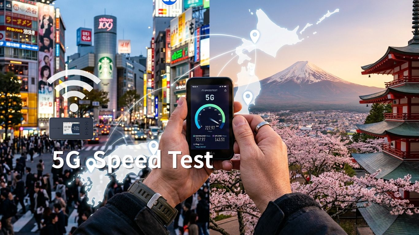 WiMAX+5G Pocket WiFi Speed Test in Japan: Real Results from 8 Locations, Including 5G (2026)